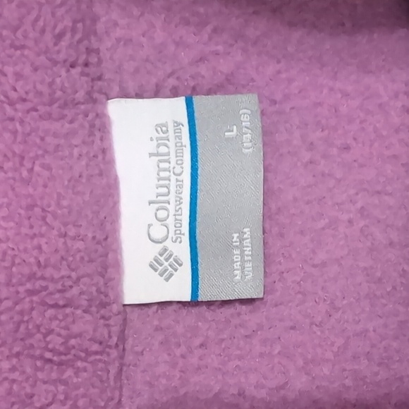Columbia Girl's Light Purple Fleece Full Zip Jacket Size Large (14/16) - Picture 2 of 6